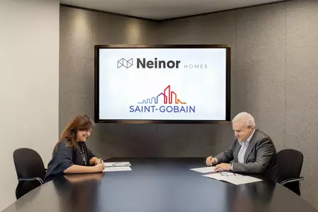 Neinor Homes y Saint-Gobain firman un acuerdo para impulsar la construcción sostenible Neinor Homes y Saint-Gobain firman un acuerdo para impulsar la construcción sostenible